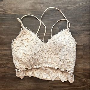 White Lace Crop Top